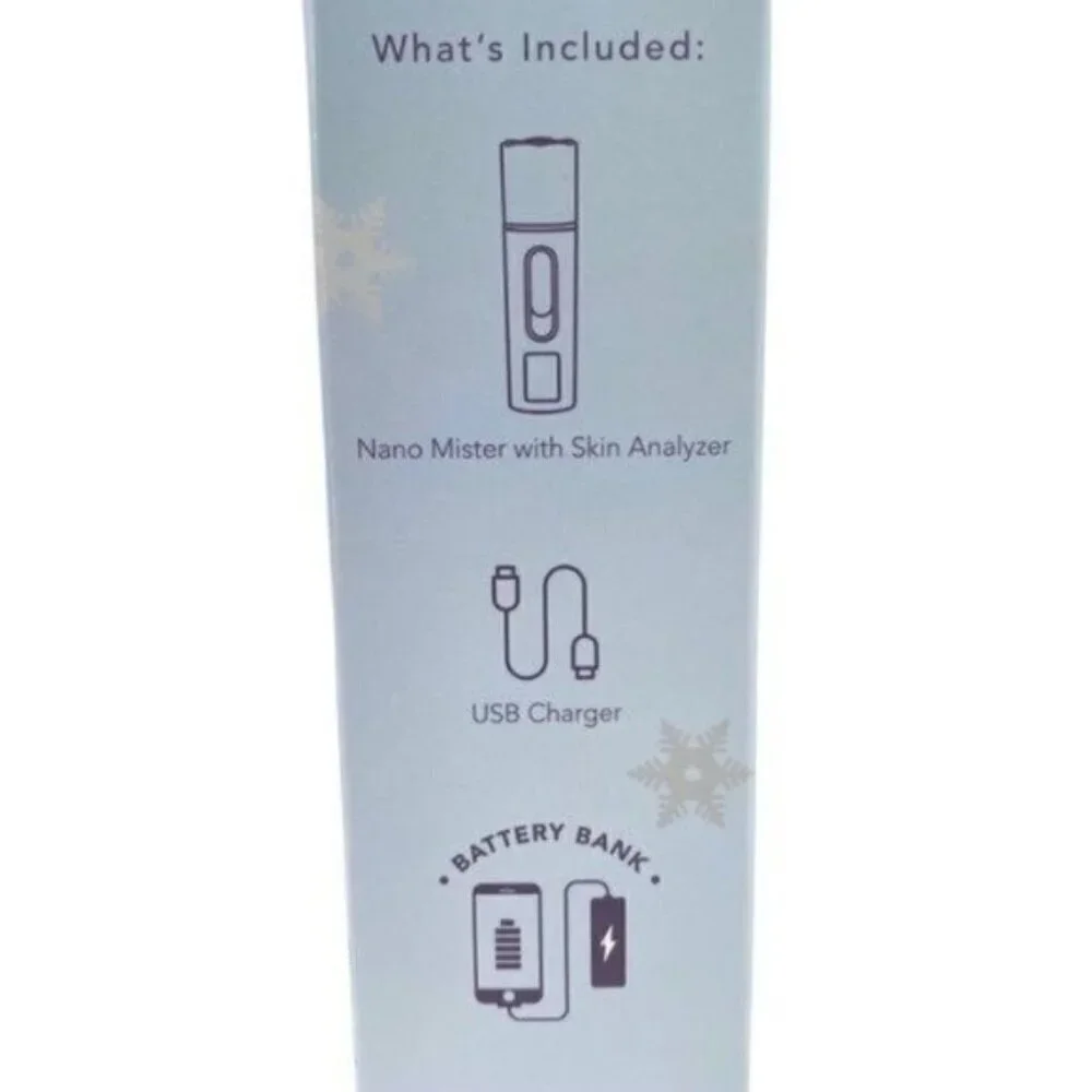 Spa Sciences Nano Mister Compact Facial Mist Sprayer With Digital Skin Analyzer